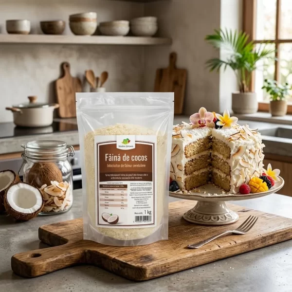 Făină de cocos, făină de cocos bio, făină de cocos organică. cel mai mare magazin de sanatate din Moldova. Gama Variata de Produse. Livrare in toata Tara. Magazin pe Decebal 23/2 Chisinau Moldova