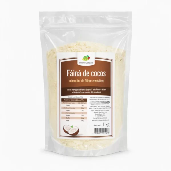 Făină de cocos, făină de cocos bio, făină de cocos organică. cel mai mare magazin de sanatate din Moldova. Gama Variata de Produse. Livrare in toata Tara. Magazin pe Decebal 23/2 Chisinau Moldova