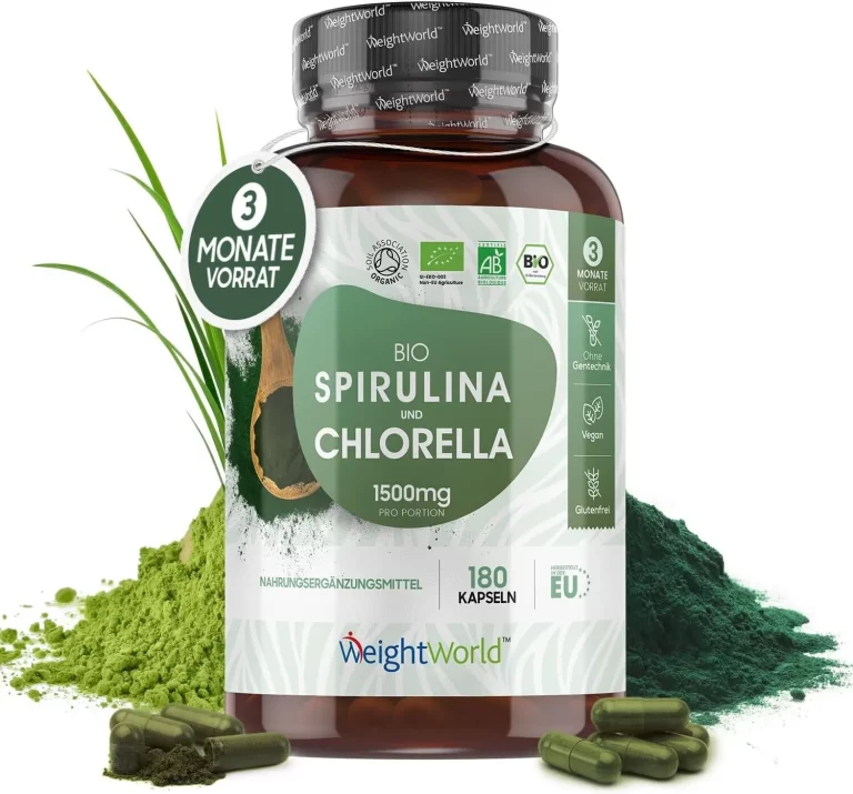 Spirulina cu Chlorella Organica  1740 mg 240 capsule– puterea naturii pentru sănătatea ta biomed.md chisinau moldova