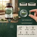 Spirulina cu Chlorella Organica  1740 mg 240 capsule– puterea naturii pentru sănătatea ta biomed.md chisinau moldova