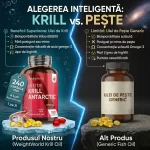 Ulei de Krill Antarctic cu astaxantina 1200mg 180 capsule – Sursa Pură de Omega-3 pentru Sănătatea Ta biomed.md chisinau moldova