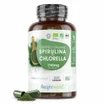 Spirulina cu Chlorella Organica  1740 mg 240 capsule– puterea naturii pentru sănătatea ta biomed.md chisinau moldova