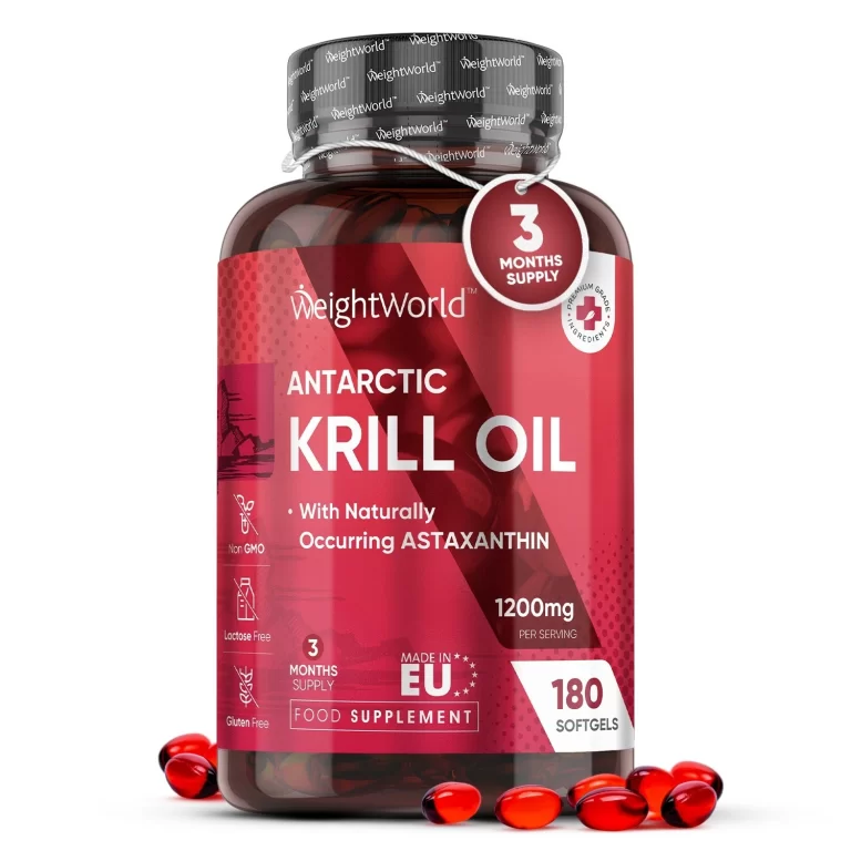 Ulei de Krill Antarctic cu astaxantina 1200mg 180 capsule – Sursa Pură de Omega-3 pentru Sănătatea Ta biomed.md chisinau moldova