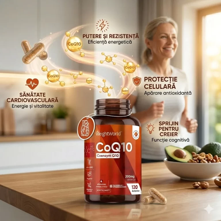 Coenzima Q10 antioxidant 200mg 240 capsule Secretul Energiei și Vitalității Tale biomed.md chisinau moldova