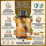 Turmeric Organic cu Piper negru - 4320mg 180 capsule  – Puterea Naturii pentru Sănătatea Ta biomed.md chisinau moldova