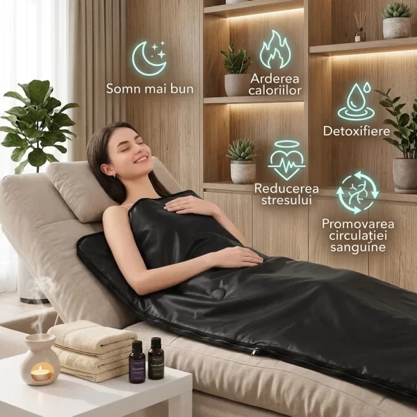 Termocuvertura Patura Sauna cu Infraroșu HL500 biomed.md chisinau moldova