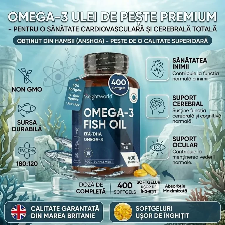 Omega 3 Ulei de peste 1000mg Biomed.md Chisinau Moldova