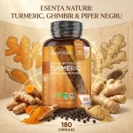 Turmeric Organic cu Piper negru - 4320mg 180 capsule  – Puterea Naturii pentru Sănătatea Ta biomed.md chisinau moldova