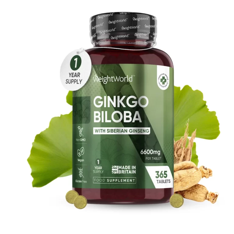 Ginkgo Biloba cu Ginseng Siberian – 6600 mg | 365 Tablete Vegane biomed.md chisinau moldova