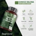 Ginkgo Biloba cu Ginseng Siberian – 6600 mg | 365 Tablete Vegane biomed.md chisinau moldova