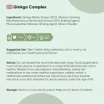 Ginkgo Biloba cu Ginseng Siberian – 6600 mg | 365 Tablete Vegane biomed.md chisinau moldova