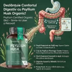 Tarata de Psyllium in Capsule 1400mg , 180 capsule  – Fibre Naturale pentru Digestie, Detoxifiere și Controlul Greutatii biomed.md chisinau moldova