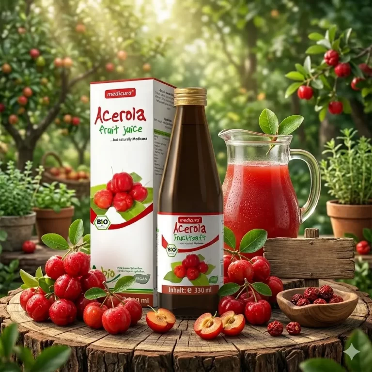 Suc de Acerola 100% , Stoarcere directa, fara zahar , fara conservanti Medicura Germania - Sursa Naturală de Vitamina C biomed.md chisinau moldova