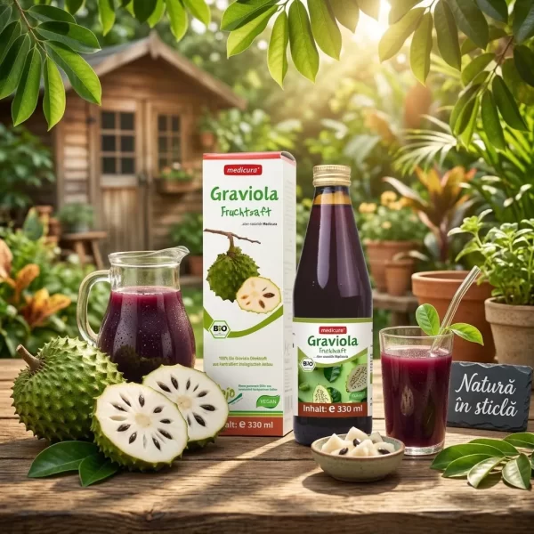 Suc Organic din Graviola 100 % stoarcere directa Medicura Germania biomed.md chisinau moldova