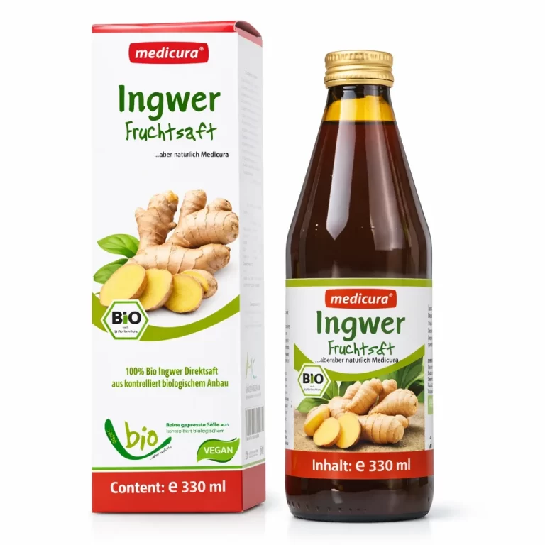 Ghimbir Suc Bio 100% 330 ml, stoarcere directa Medicura Germania biomed.md chisisnau moldova