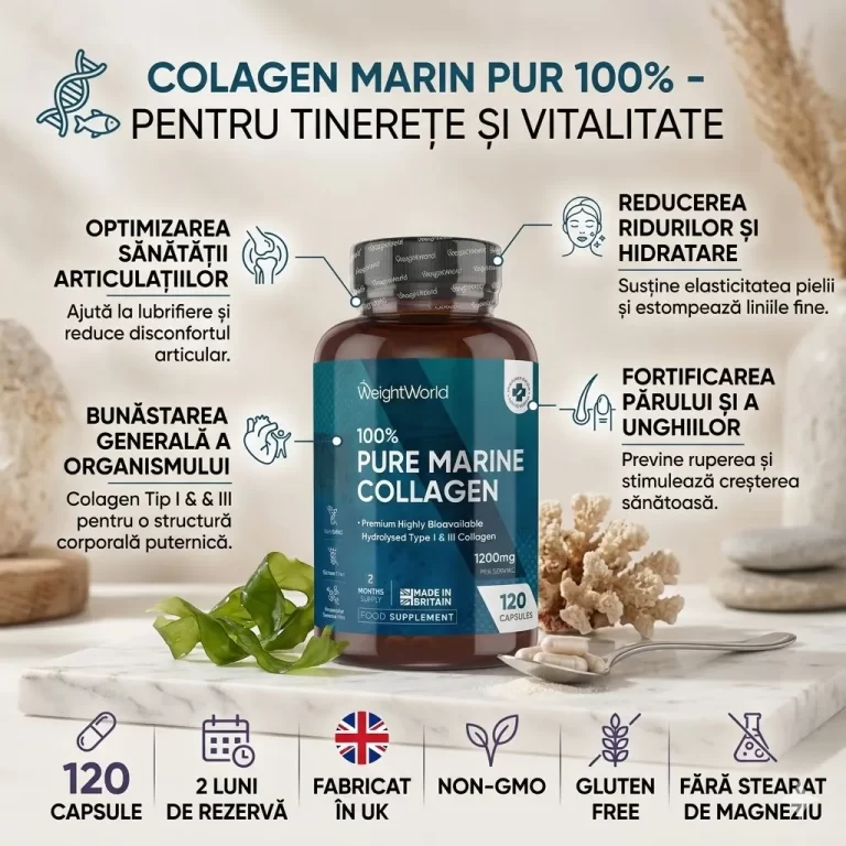 Colagen Marin Pur 1200 mg 120 capsule incheieturi,piele sanatoasa,articulatii. Gama Variata de Produse. Livrare in toata Tara. Magazin pe Decebal 23/2 Chisinau Moldova