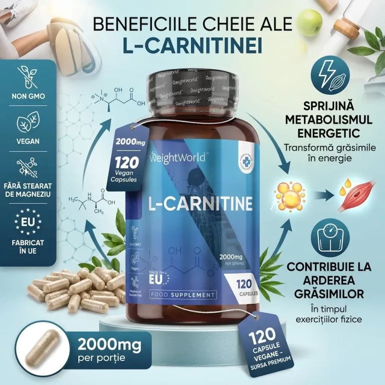 L-Carnitine 2000 mg 120 capsule,ardere grasime,energie,slabire,sport. Gama Variata de Produse. Livrare in toata Tara. Magazin pe Decebal 23/2 Chisinau Moldova