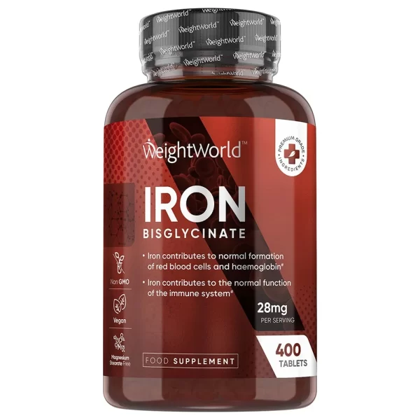 Fier Bisglicinat – Vitamine Fier 28 mg  (400 tablete, aprox. 6 luni). Produs in UK. Calitate Premium. chisinau Moldova. Cel mai mare magazin de sanatate din Moldova.