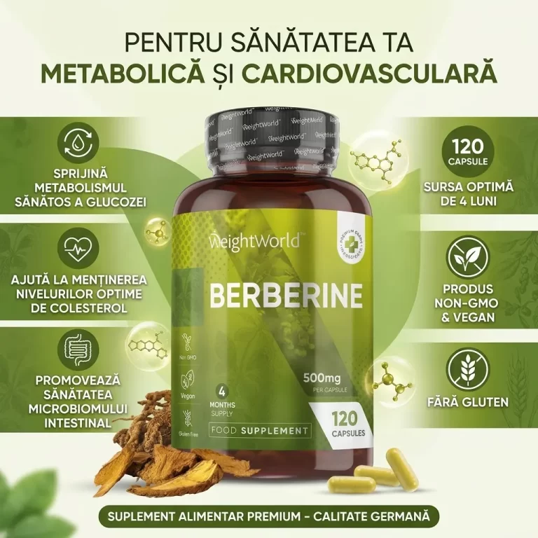 Berberina Pura 500 mg 120 capsule,metabolism,glicemie,diabet,colesterol. Gama Variata de Produse. Livrare in toata Tara. Magazin pe Decebal 23/2 Chisinau Moldova
