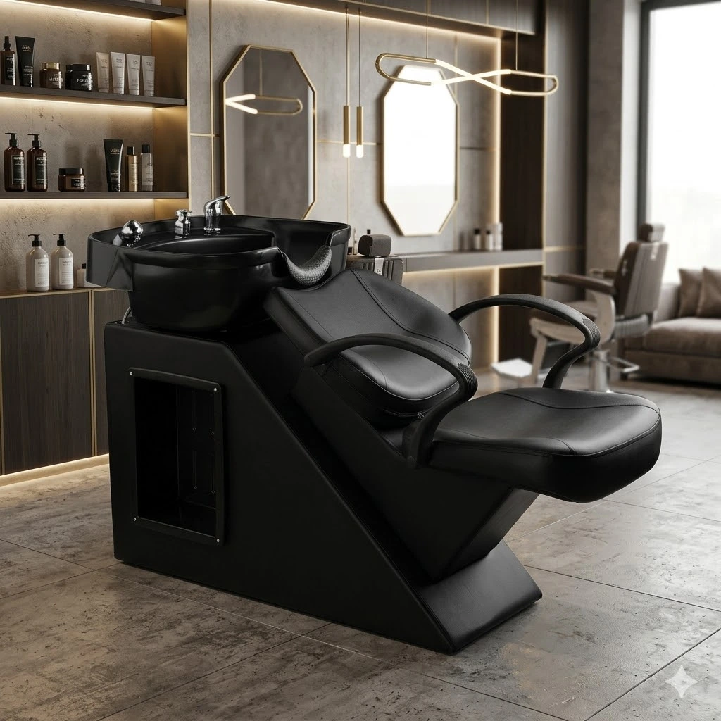 Unitate de Spălare pentru saloane sau barber. Scafă Coafor Profesională cu Scaun și Chiuvetă  biomed.md chisinau moldova