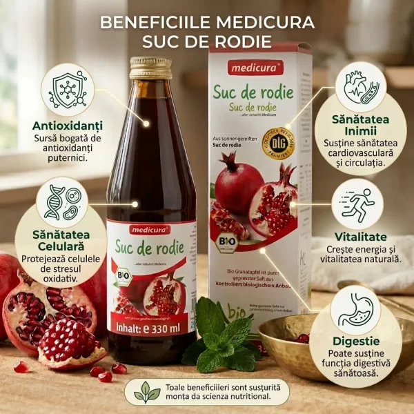 Bio Suc de Rodie 100% Ecologic – 330 ml biomed.md chisinau moldova