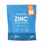 Zinc Bisglicinat 25 mg 400 Tablete Vegane – Absorbție Ridicată pentru Imunitate, Piele, Păr și Unghii biomed.md chisinau moldova