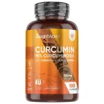 Curcumină 25.000 mg cu Ghimbir și Piper Negru 95% Curcuminoide, 180 Capsule Vegane – Suport pentru Articulații, Digestie și Imunitate biomed.md