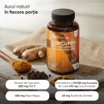 Curcumină 25.000 mg cu Ghimbir și Piper Negru 95% Curcuminoide, 180 Capsule Vegane – Suport pentru Articulații, Digestie și Imunitate biomed.md