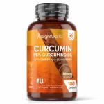 Curcumină 25.000 mg cu Ghimbir și Piper Negru 95% Curcuminoide, 180 Capsule Vegane – Suport pentru Articulații, Digestie și Imunitate